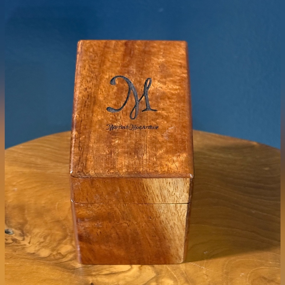 Martin & MacArthur Wooden Watch Box - No Watch included just the box